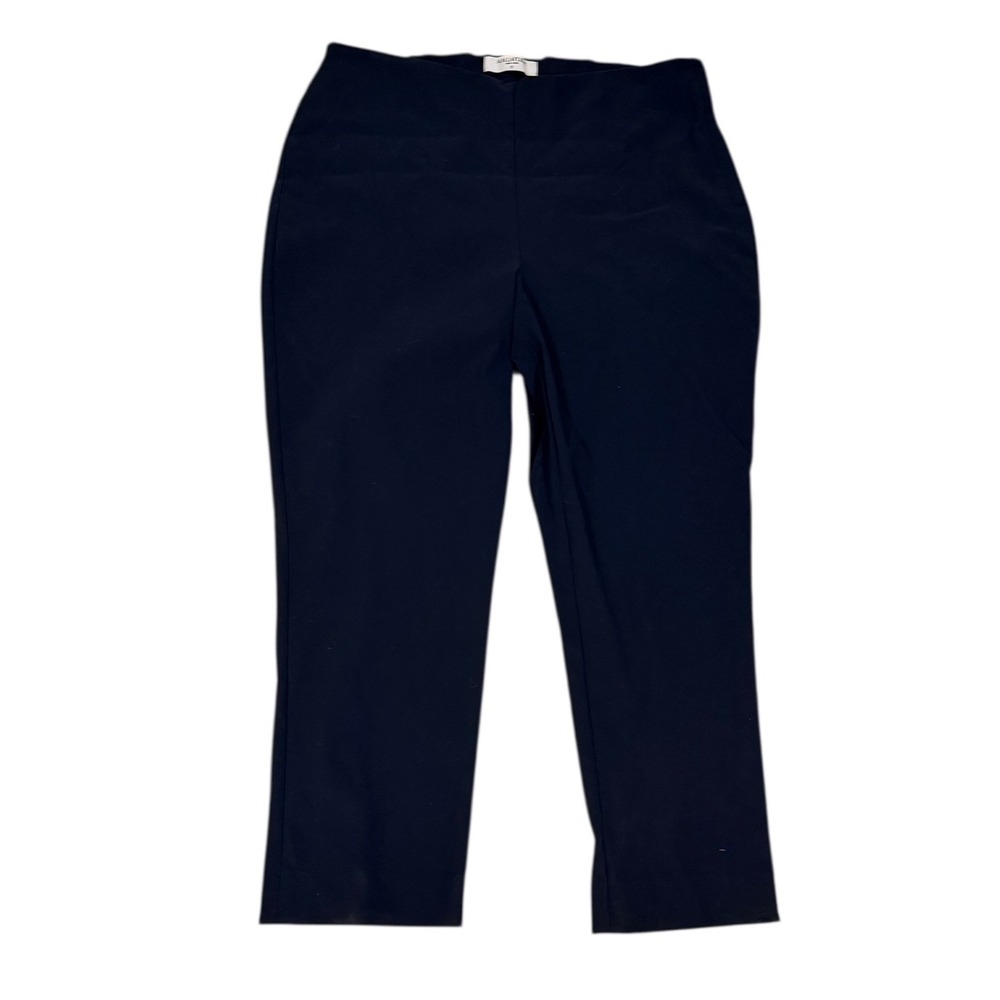 M.M. LaFleur New York Navy Blue Straight‎ Leg Cropped Pants plus size +2 fits 20